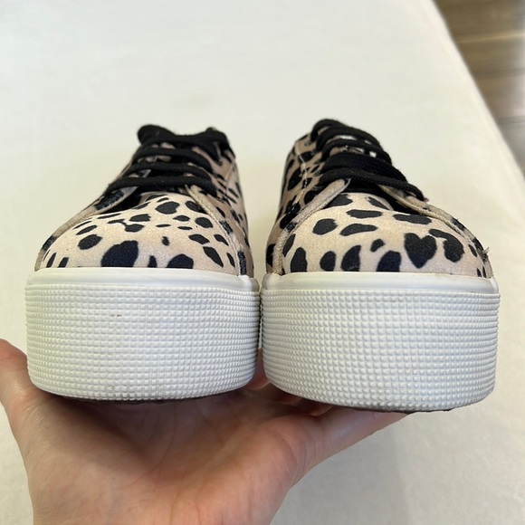 ~90s vibe~ Superga Leopard Animal Print Velvet Velour Platform Sneakers 38 - Picture 3 of 11